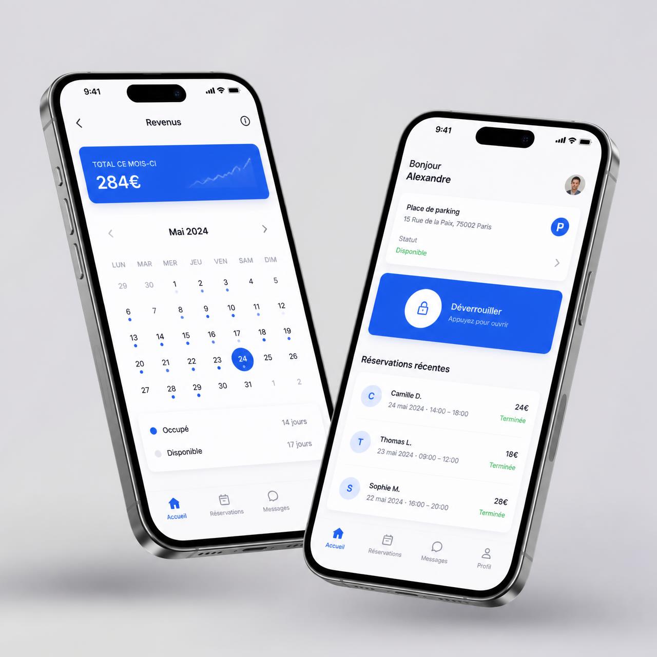 Application mobile PARKZ